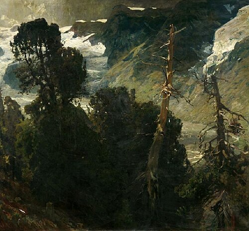 A forest near Zermatt, 1908, Eugen Bracht