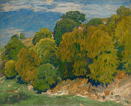 Slope with beeches, 1918, Eugen Bracht