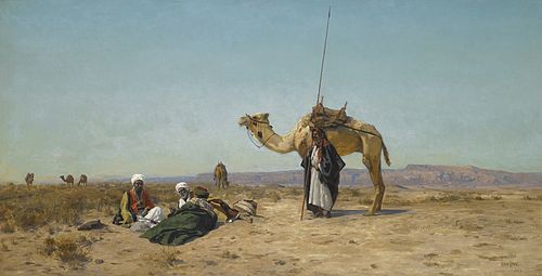 Rest in the Syrian Desert, 1883, Eugen Bracht