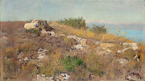 Foreground study on the Mediterranean, 1893, Eugen Bracht