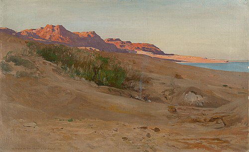 Um-Baghek on the Dead Sea, 1891, Eugen Bracht