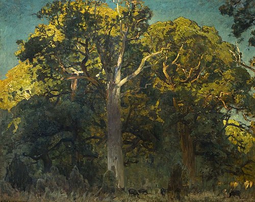 Oak forest, 1919, Eugen Bracht