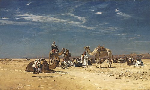 Rast in der Araba (Peträisches Arabien), 1883, Eugen Bracht