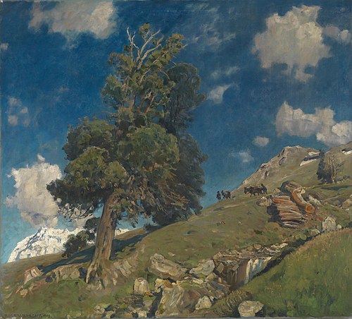 Monte Rosa und Arven, 1919, Eugen Bracht