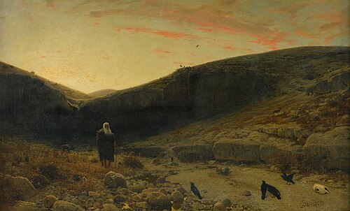 Elias am Bache Krith, 1883, Eugen Bracht