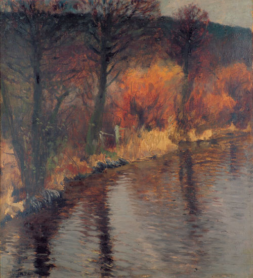 Nedlitz - Blick von der Brücke (I), 1899, Eugen Bracht