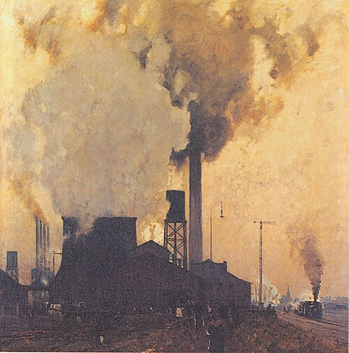Hoesch Iron and Steel Plant, 1907, Eugen Bracht