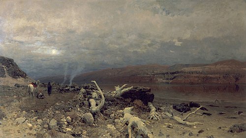Dusk on the Dead Sea, 1881, Eugen Bracht