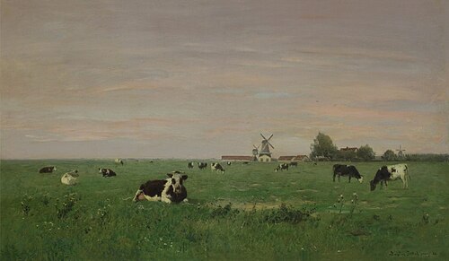 Dutch landscape, 1888, Eugen Jettel
