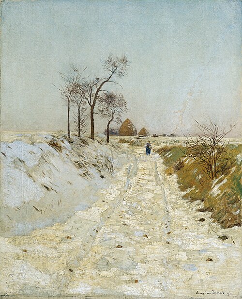 Hohlweg im Winter, 1895, Eugen Jettel