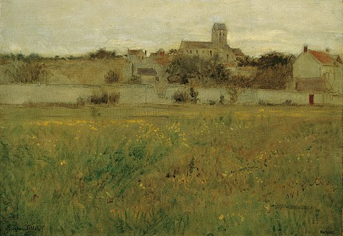 Ansicht von Auvers-sur-Oise, 1894, Eugen Jettel