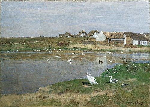 Der Gänseteich in Kotting-Neusiedl, 1898, Eugen Jettel