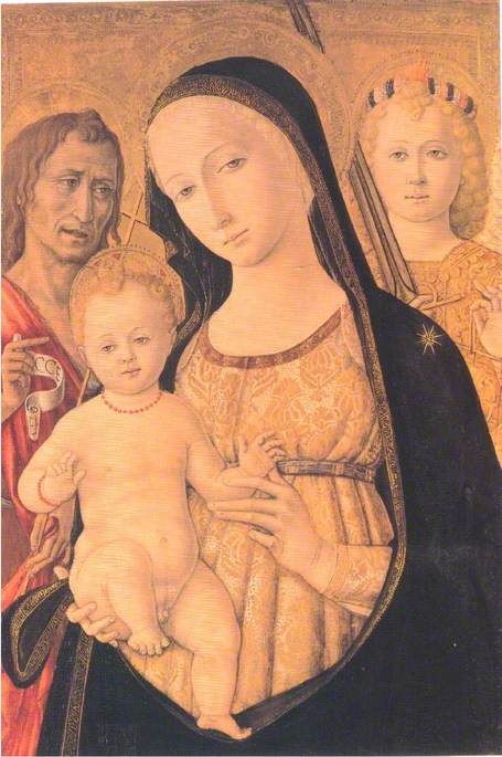 Madonna and Child with Saint John the Baptist and Saint Michael the Archangel, 1490, Matteo di Giovanni