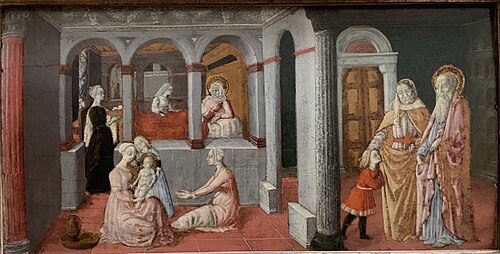 La Naissance de la Vierge, 1450, Matteo di Giovanni
