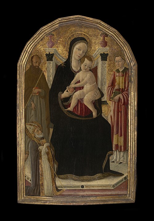 Virgin and Child Enthroned with Three Saint, 1475, Matteo di Giovanni