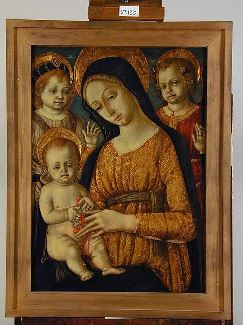 Madonna con bambino tra angeli, , Matteo di Giovanni