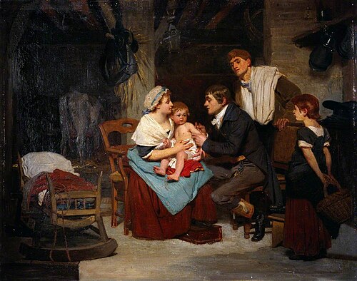 Edward Jenner Vaccinating a Boy, 1884, Eugène-Ernest Hillemacher