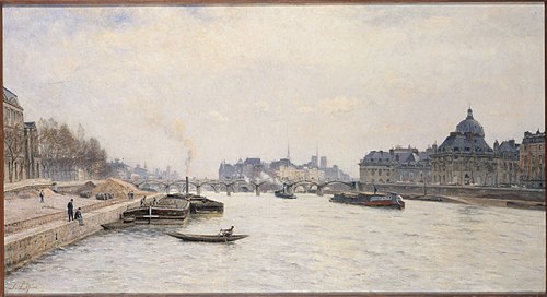 Le pont des Arts, vue du pont Royal, 1884, Stanislas Lépine