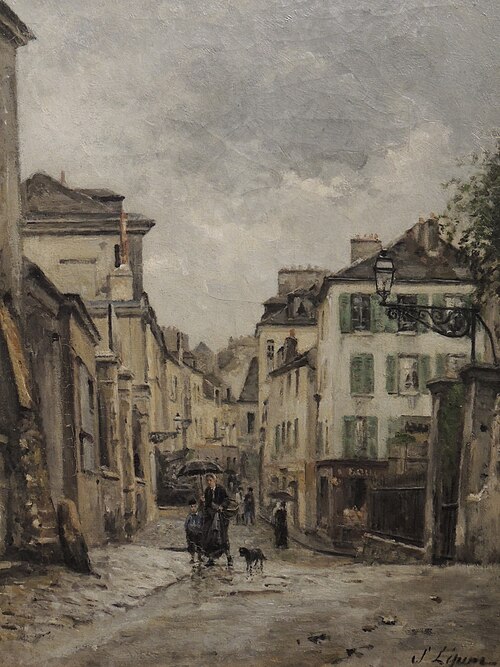 Montmartre. La rue Norvins, 1876, Stanislas Lépine
