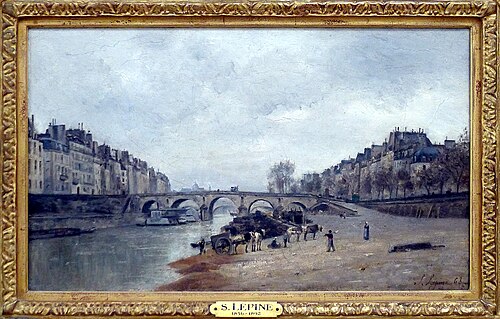 Quais des Célestins, avec le pont Marie, 1868, Stanislas Lépine