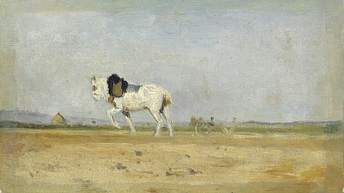 A Plow Horse in a Field, 1870, Stanislas Lépine