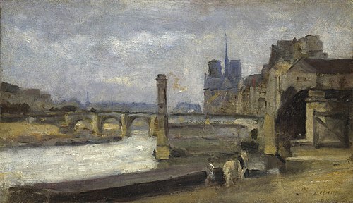 The Pont de la Tournelle, Paris, 1862, Stanislas Lépine