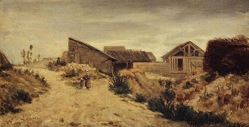 Landscape with Farm Buildings, 1863, Stanislas Lépine