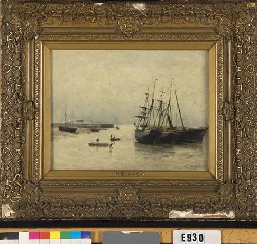 Haven bij laag tij, 1873, Stanislas Lépine