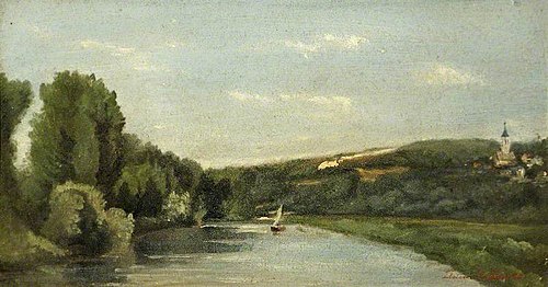 Yacht sur la Riviere, 1874, Stanislas Lépine
