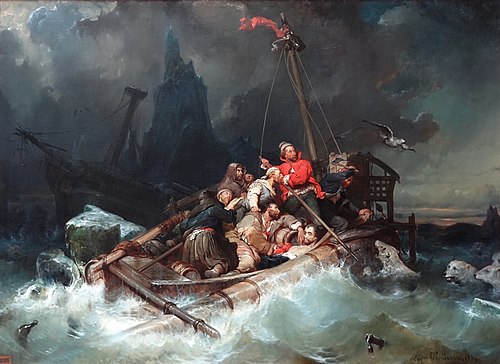 Les naufragés, 1839, Eugène Le Poittevin