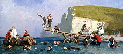 Bains de mer d'Étretat, 1866, Eugène Le Poittevin