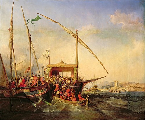 Bataille navale d'Embro, 1346, 1842, Eugène Le Poittevin