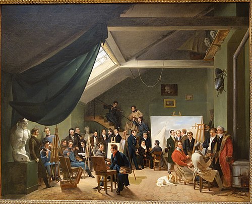 L'Atelier de l'artiste, 1826, Eugène Le Poittevin