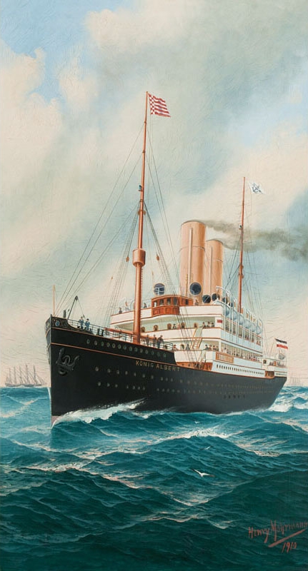 Der Hapag-Dampfer König Albert., 1910, John-Henry Mohrmann