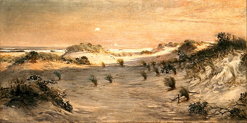 Dunes au coucher du soleil, Atlantic City, 1885, Henry Ossawa Tanner