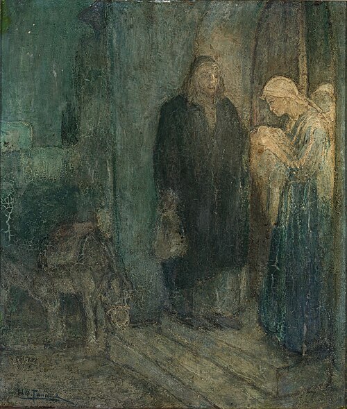 Departure into Egypt (At the Inn), 1898, Henry Ossawa Tanner