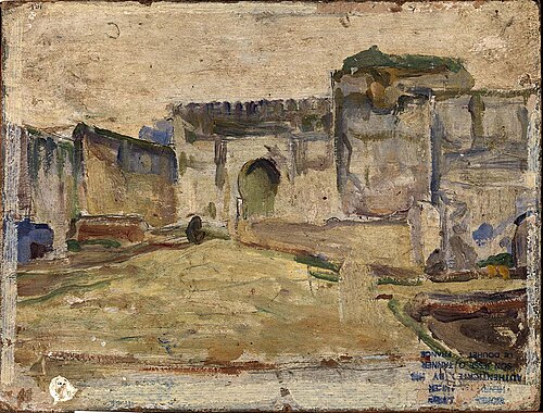 Street Scene, Tangier (Crenelated Architecture), 1910, Henry Ossawa Tanner