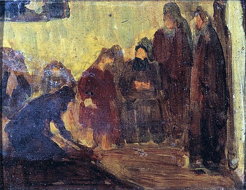 Study, Christ Washing the Feet of the Disciples, 1898, Henry Ossawa Tanner