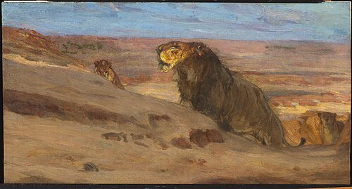 Lions in the Desert, 1897, Henry Ossawa Tanner
