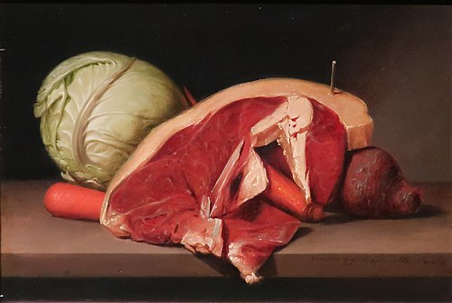 Still Life with Steak, 1816, Raphaelle Peale