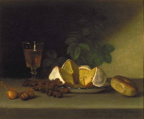 Still Life with Wine, Cake, and Nuts, 1819, Raphaelle Peale
