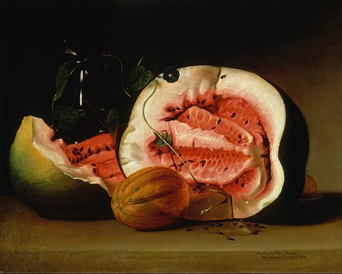 Melons and Morning Glories, 1813, Raphaelle Peale