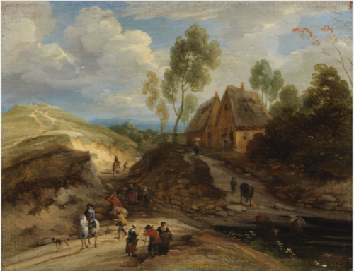Landscape with Horseman and Peasants, , Lodewijk de Vadder
