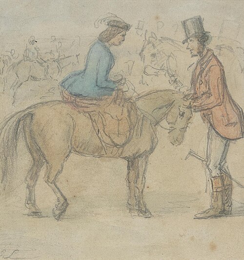 Rosa McDermott and Lord Marchhare, , John Leech