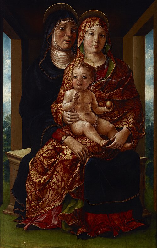 Madonna and Child with Saint Anne, 1490, Liberale da Verona