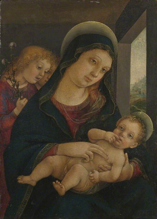 The Virgin and Child with Two Angels, 1500, Liberale da Verona