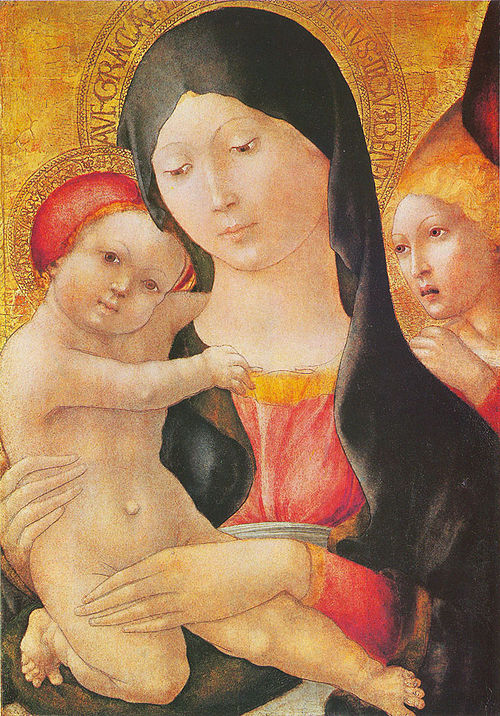 Virgin and Child with an Angel, 1469, Liberale da Verona