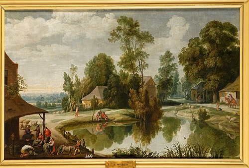 Landscape with peasants, 1595, Jan Wildens