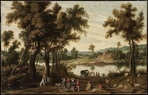 Landscape with Gentlefolk and Gypsies, , Jan Wildens