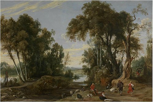 Landscape with dancing Shepherds, 1631, Jan Wildens
